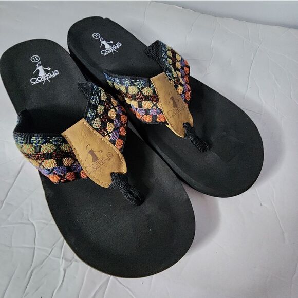 CORKYS CALLAWAY flip flops womens size 11 - Picture 1 of 4